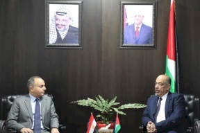 بالصور| وزير العدل يبحث مع السفير المصري لدى فلسطين دعم قطاع العدالة