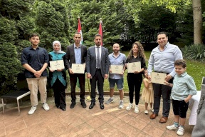 تكريم الفائزين من الطلبة الفلسطينيين بجائزة طالب العام في المجر