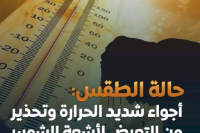 حالة الطقس: أجواء شديدة الحرارة وتحذير من التعرض لأشعة الشمس