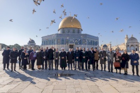 رؤساء بعثات الاتحاد الأوروبي في الأراضي الفلسطينية يزورون المسجد الأقصى 