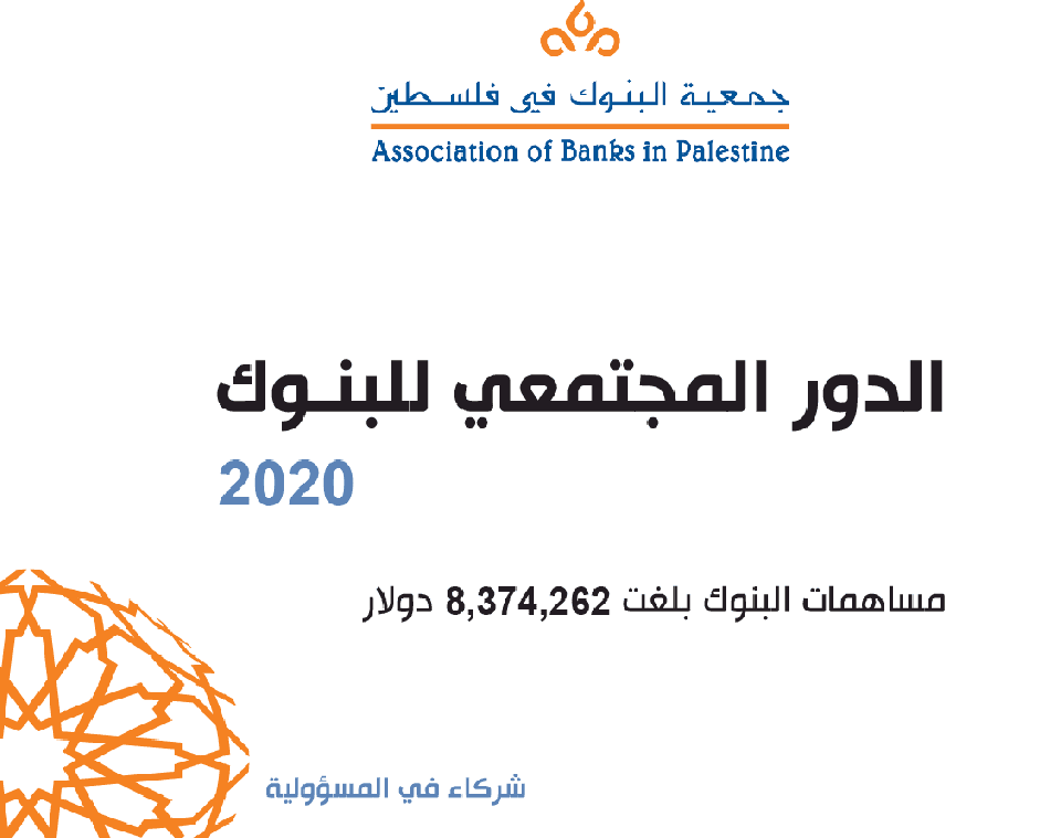 8.4 مليون دولار مساهمات البنوك العاملة بفلسطين في مجال المسؤولية المجتمعية خلال عام 2020