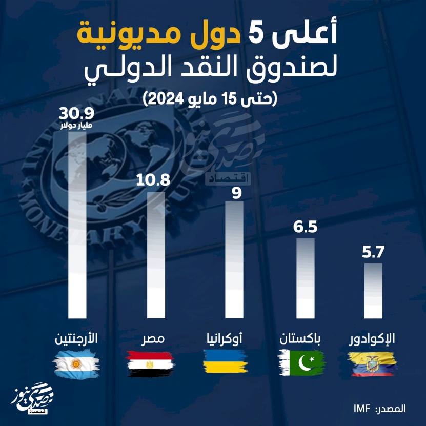 أعلى 5 دول مديونية لصندوق النقد الدولي
