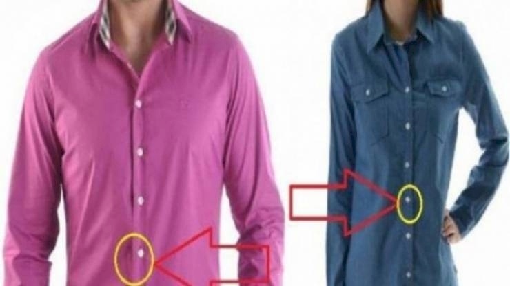 ما سبب وجود أزرار قمصان الرجال على الجهة اليمنى والنساء على اليسرى؟